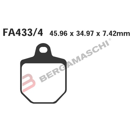 SET PASTIGLIE FRENO PER KTM SMR450/560 ANTERIORE EBC FA433/4 ORGANICA MOTO - Foto 4 di 5