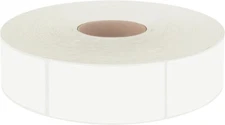600 PCS Rectangular Stickers, Blank Write on Labels Self-Adhesive Roll White
