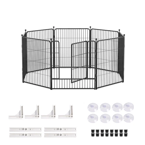 32" 8 Panel Pet Dog Playpen Cage Enclosure Exercise Cat Puppy Metal Fence AU - Picture 11 of 19