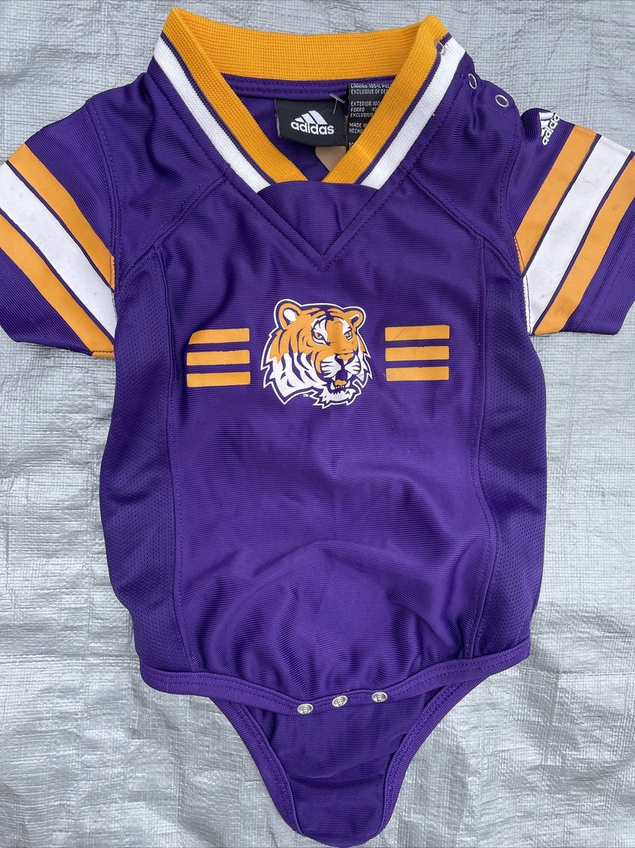 ADIDAS LSU TIGERS Louisiana State University PURPLE STRIPES