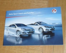 Vauxhall Astra H Sport Hatch & Twin Top Brochure 2011 1.8 1.9 CDTI SRI XP Design