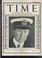 Time Magazine December 6 1926 Senator Guglielmo Marconi   high grade 