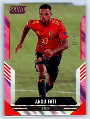 Ansu Fati 2021-22 Score FIFA Pink Lava SN #/25 Spain #99