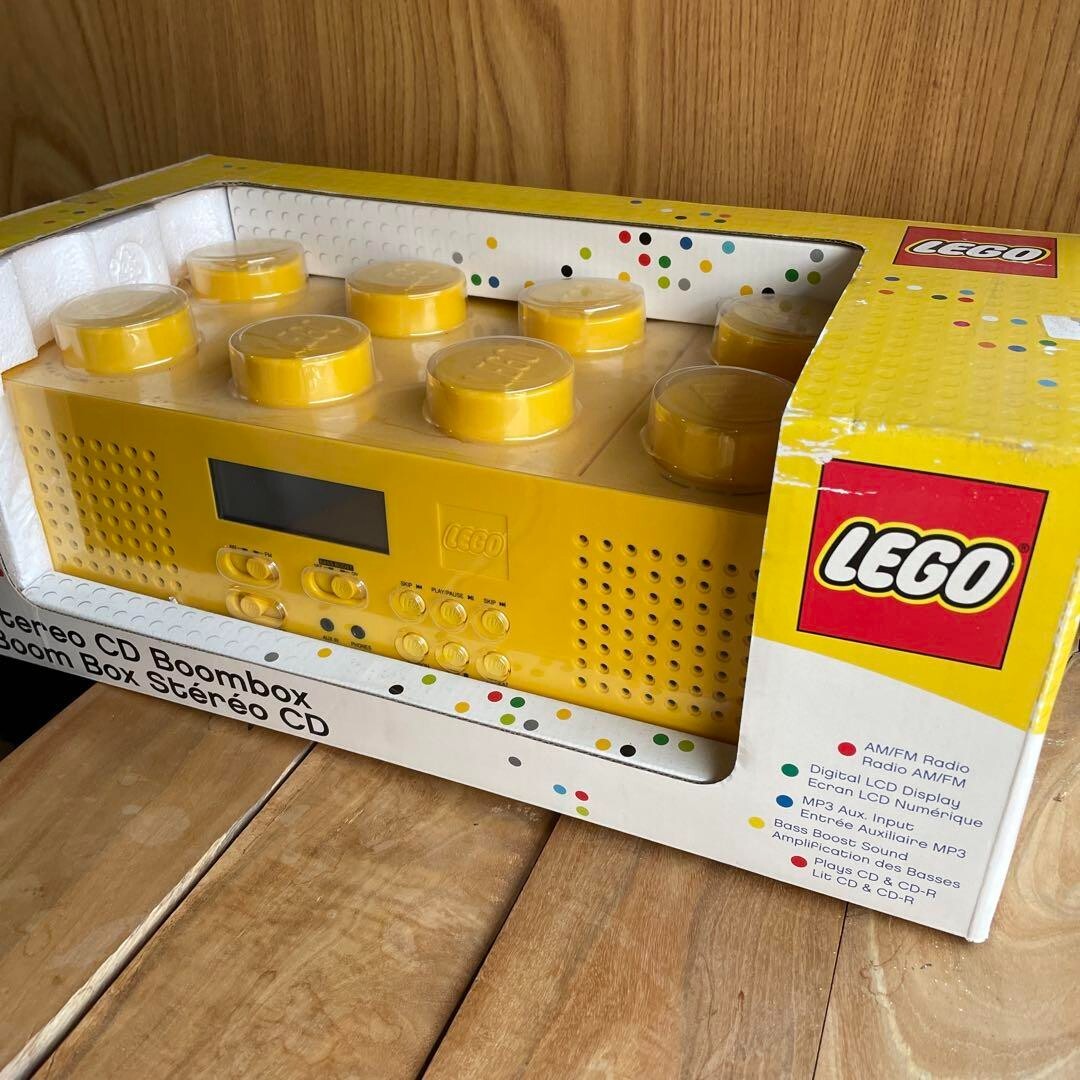 LEGO Brick CD Player AM Radio yellow Boom Box Used JP Y214