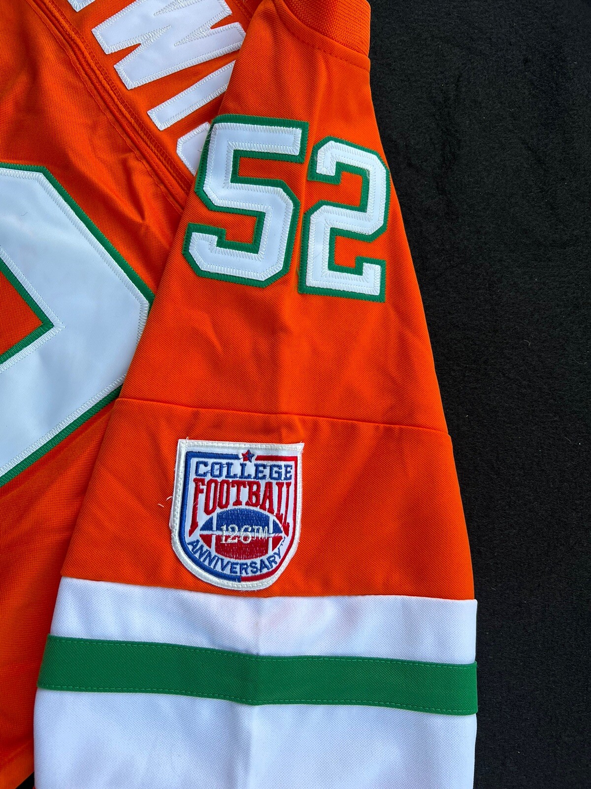 Ray Lewis Miami Gridiron Greats NFL Orange Jersey Vintage Sportswear