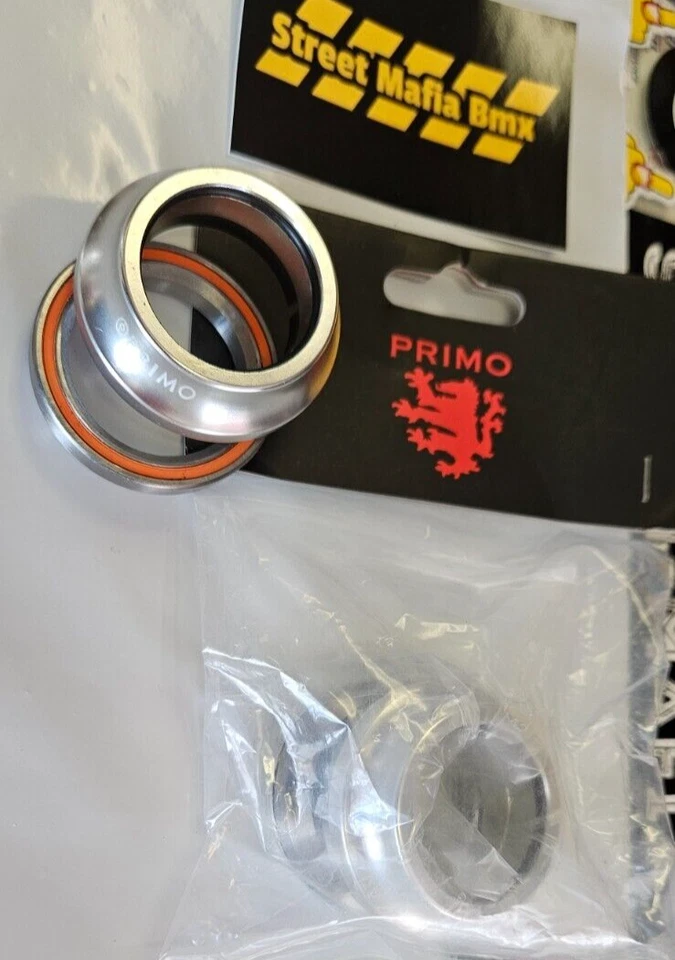 KIT de auriculares integrados PRIMO BMX Bike POLISHED 1-1/8" press Fit rodamientos sellados Foto 2 de 2