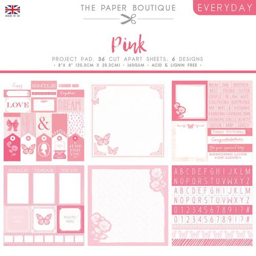 Shades of Pink 8 x 8 Project Pad