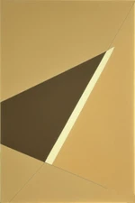 Large Abstract Painting 2x3' Earthtone 5 Geometric Demrin Fine Art Original NEW