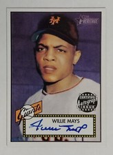 2001 Topps Heritage Real One Autographs Willie Mays Auto 1952 RC NY Giants HOF