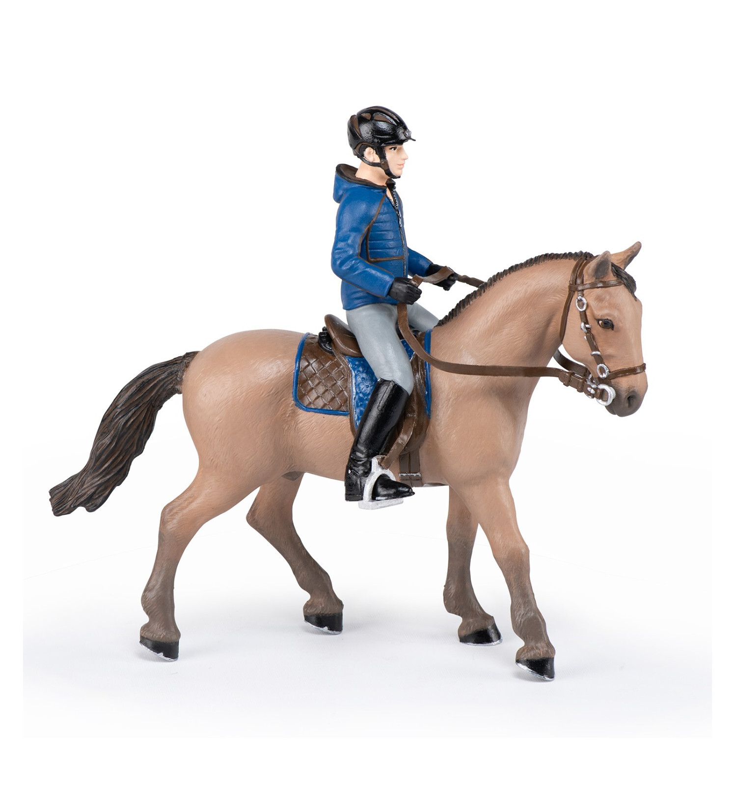 Papo 51565 Walking horse with male rider boy with horse toy horses model pony