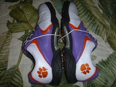MENS FOOTJOY CLEMSON TIGERS GOLF SHOES W/ SOFT SPIKES LEATHER CONTOUR  SERIES | eBay
