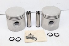 Harley U Ul Big Twin Flathead Motor .020 Pistons Pins Clips 22218-37 New