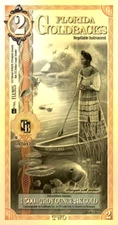 2 FLORIDA 2025 Goldback Aurum Gold Foil Note 1/500 oz 24kt .999 Fine IN STOCK!!