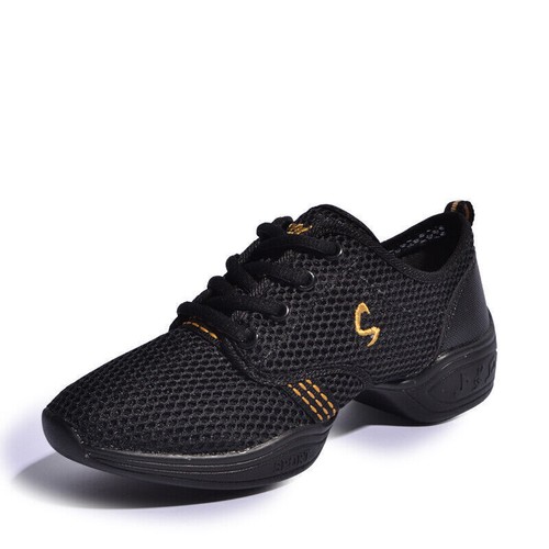 FRAUEN TRAINERS JAZZ HIP HOP DANCE SNEAKERS LADIES MESH SPLIT Sohle Tanzschuhe - Bild 7 von 17