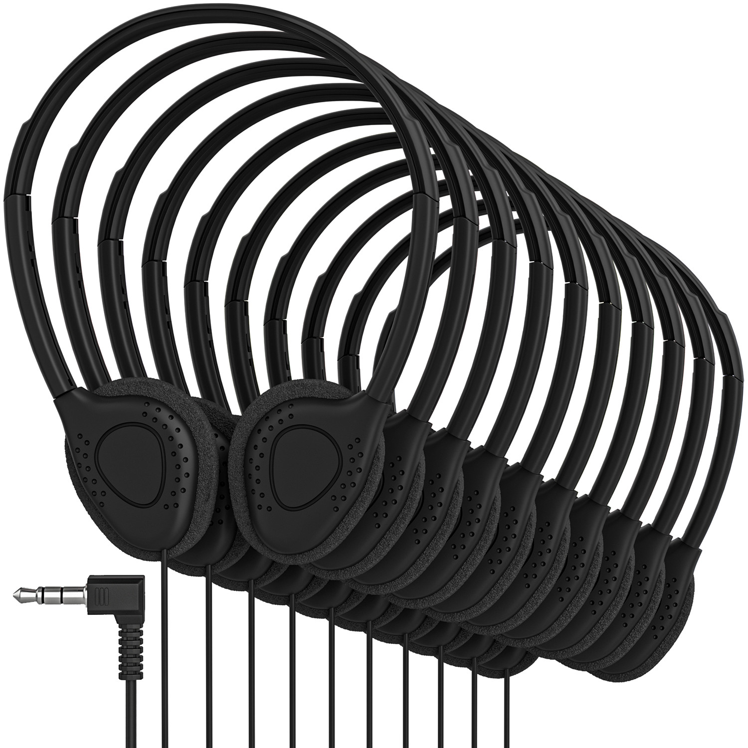 Bulk Headphones For School Classroom Students Kids On-Ear Stereo Wholesale 3.5mm