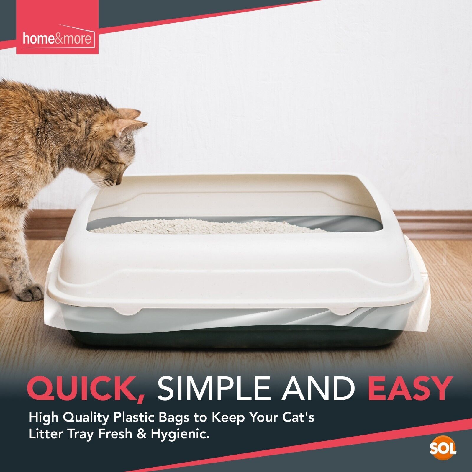 Extra Large Cat Litter Tray Liners 56x70cm Bags Pack Kitten Hygienic