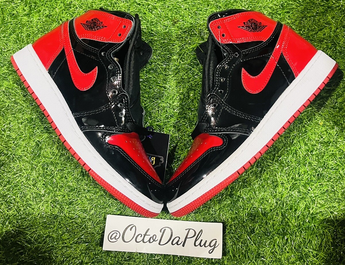 Nike Air Jordan Retro High Patent Bred GS Multi Sizes 575441-063