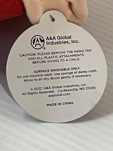 A&A Global Industries Red Monkey 12” Plush Soft Stuffed Toy 2022 NWT - Picture 10 of 12
