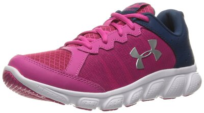 Under Armour Girl's Grade School Micro G Assert 6 Sneaker, Tropic Pink 5 M
