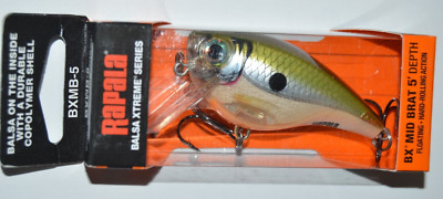 rapala mid brat bxmb-5 crankbait dives to 5' bxmb05 hay 2.5'' haymaker