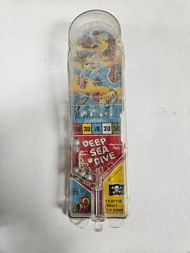 Vintage: Marx Deep Sea Dive Mini Pinball Game Working, Missing one leg