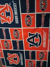 Auburn Tigers Cotton Fabric By Half Yard