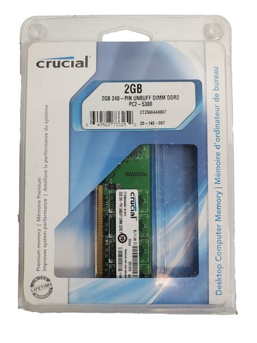 Crucial CT2K51264AC800 8GB (4GBx2) PC2-8400 DDR2-800Mhz SODIMM