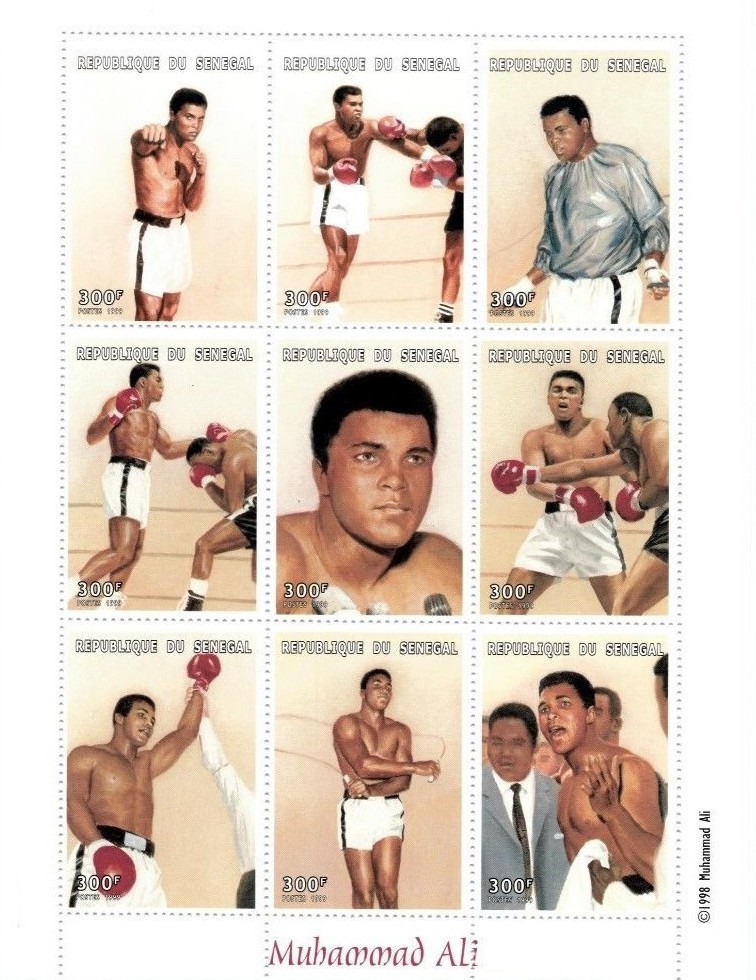 Senegal - Boxing - MUHAMMAD ALI - Sheet of 9 Stamps - MNH