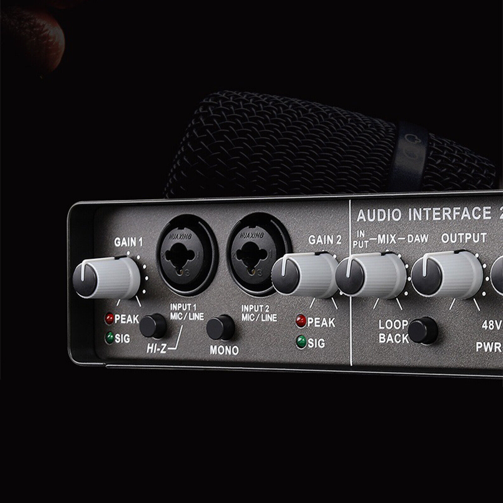 Q24 External USB Sound Card Audio Interface 24Bit/192KHz for Livestream