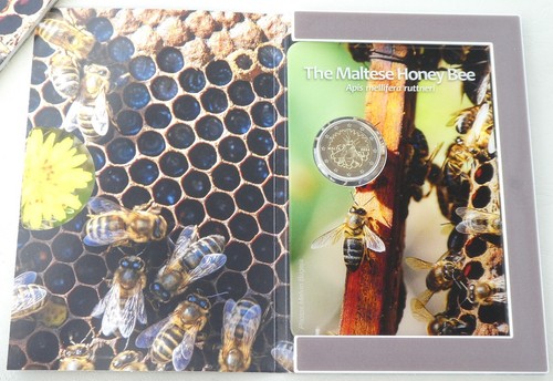 Commemorative coin Malta 2024 Honey Bee IN A Folder st - Picture 2 of 4