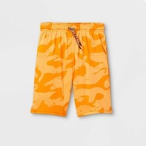Boys Printed Shorts- All In Motion - Orange - Small 6/7