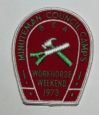 Minuteman Council Camps 1973 Workhorse Weekend Massachusetts  Boy Scout BW0
