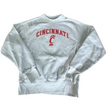 Vintage Champion Reverse Weave Cincinnati Bearcats Gray Sweatshirt Size Small