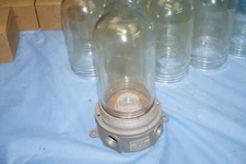 Lot Of 7 Component Hardware Group Light Fixture VXS-100 With Coated Glass Globes