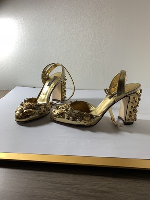 dolce and gabbana gold shoes