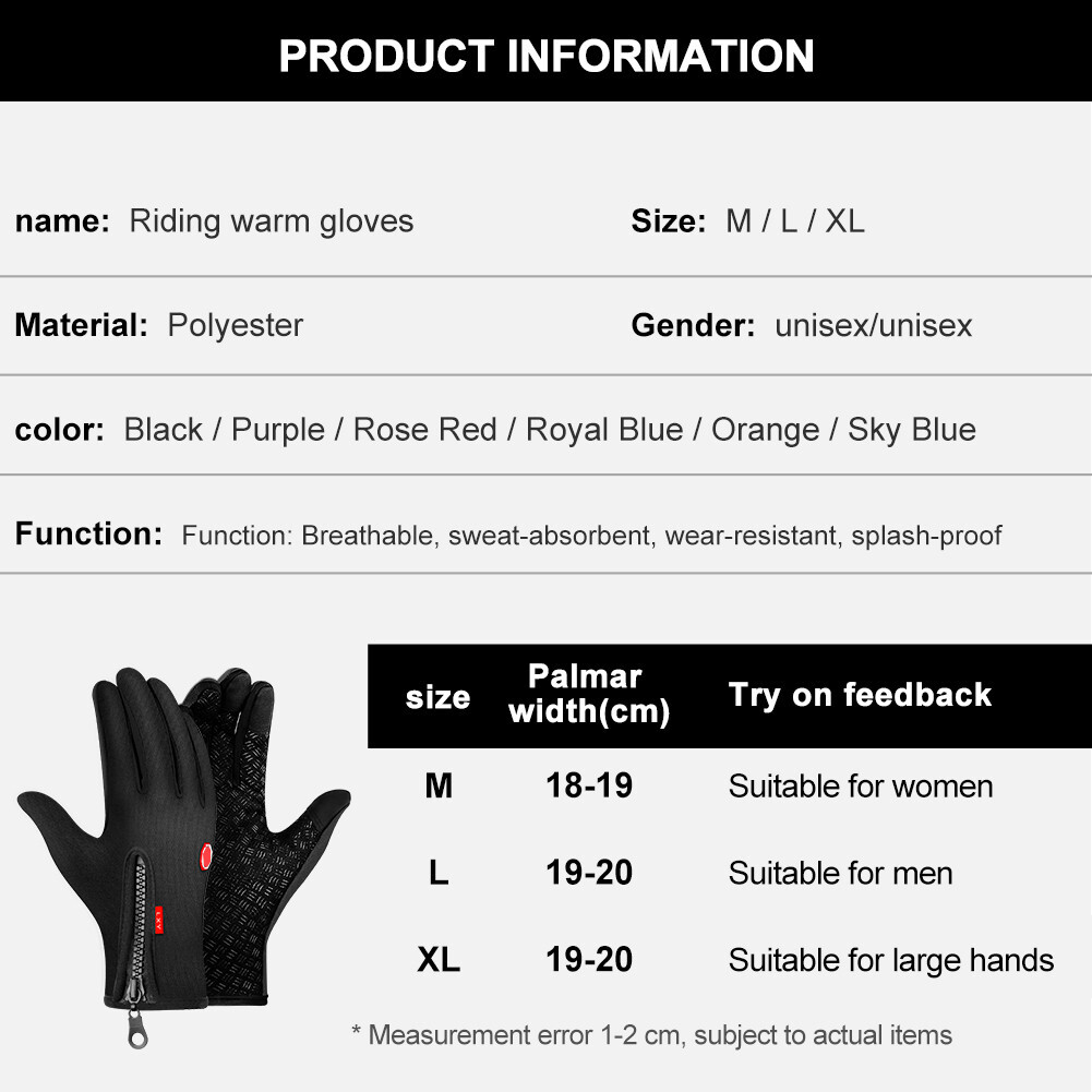 Thermal Windproof Waterproof Winter Gloves Touch Screen Warm Mittens Men Women eBay
