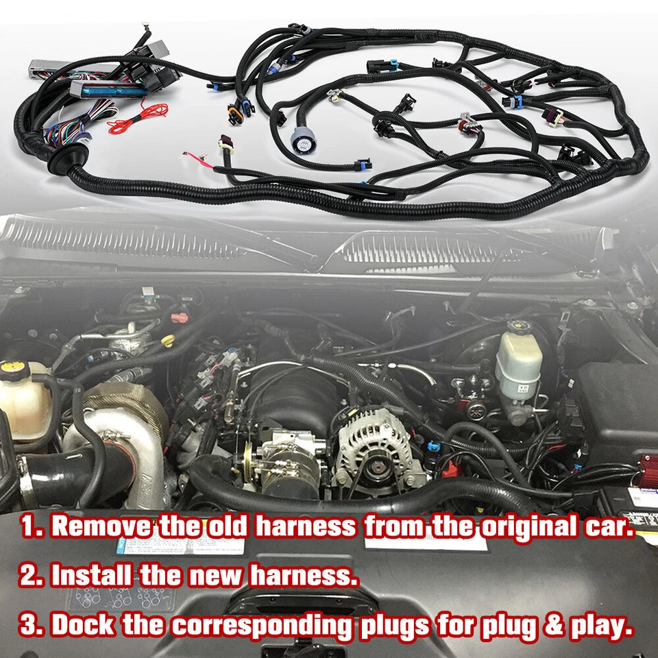 DBC LS1 For 97-06 LS Swap Vortec Stand Alone Wiring Harness 4L60E 4.8L 5.3L 6.0L - Image 4 of 4