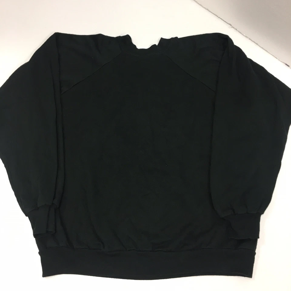 Sudadera De Colección Años 90 Dee Cee EE. UU. Negra RAGLAN Gráfico X PENSIVA 50/50 STREETWEAR Foto 2 de 4