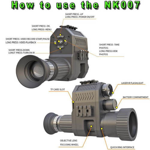 Megaorei IR Infrared 850nm/940nm Night Vision Scope Record Video Camera 400m UK - Picture 9 of 25