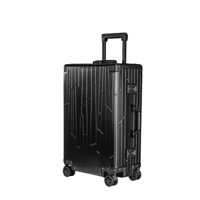 Koffer Aluminium Reisekoffer Schwarz Gundel Alu Trolley Check-in 66x43x23cm