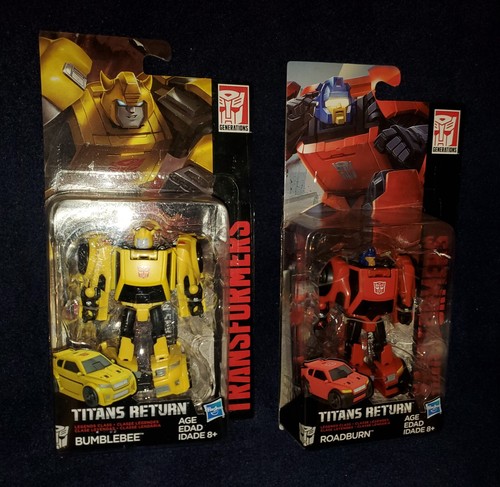 Transformers Titans Return ROADBURN & BUMBLEBEE Legends Figures NEW MOSC - Picture 1 of 2