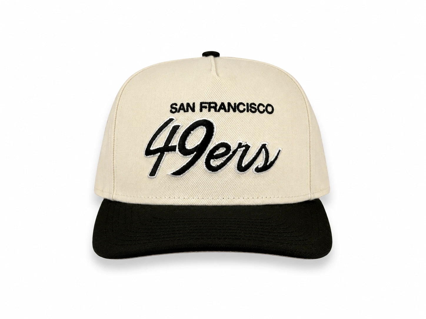 San Francisco 49ers Script OTTO Cap A-Frame Snapback Hat