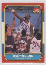 1986-87 Fleer Benoit Benjamin #8 Rookie RC ni4