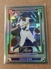2025 PANINI THREE AND TWO JESUS MADE GREEN FOIL ROOKIE RC #5/5 BREWERS