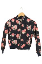 JONAS NIELSEN STOCKHOLM Mädchen Sweatjacke Gr. 128 Blau Blumen Bomberjacke