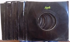 5 ORIGINAL APPLE 45s BLACK SLEEVES with Free shipping USA read!