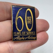 Vintage Alaska Airlines 60 Years of Service 1932–1992 Lapel Pin