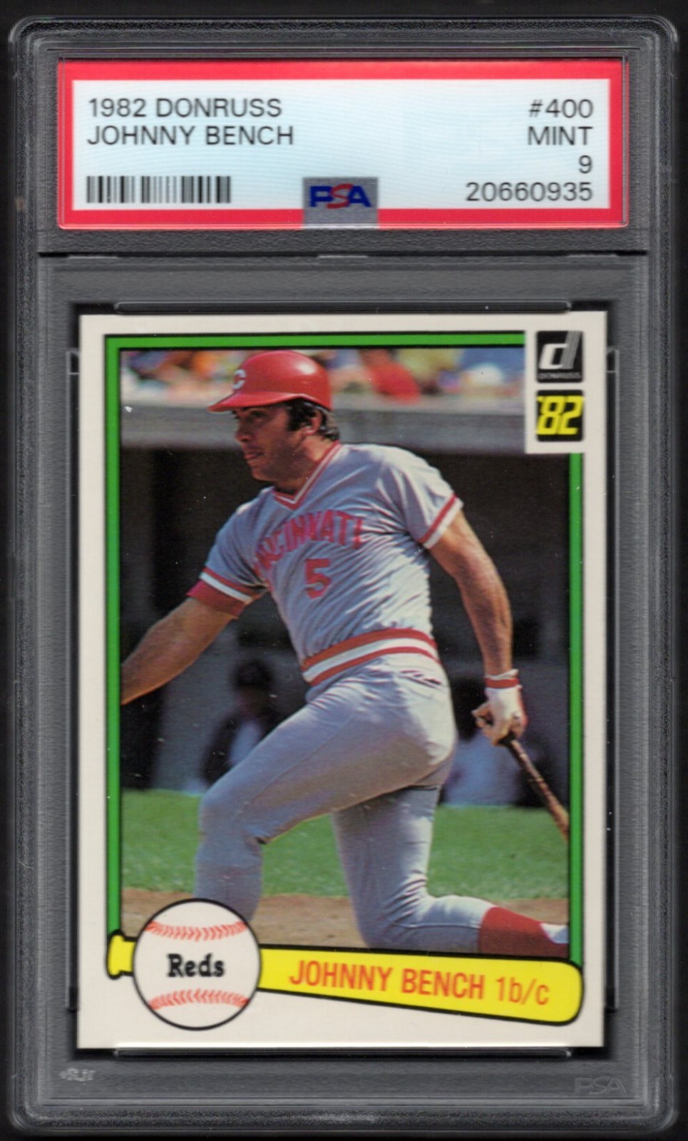 1982 DONRUSS JOHNNY BENCH #400 PSA 9