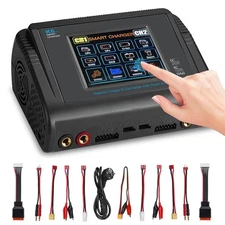 HTRC Dual LiPo Battery Charger DC 240W 10Amp, Smart Balance Charger Discharger