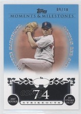 2008 Moments & Milestones Blue 9/10 Daisuke Matsuzaka (2007 Rookie 201 Ks) 5y7